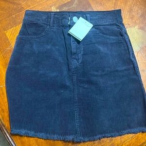 Brandy Melville Corduroy mini skirt with unfinished hem
